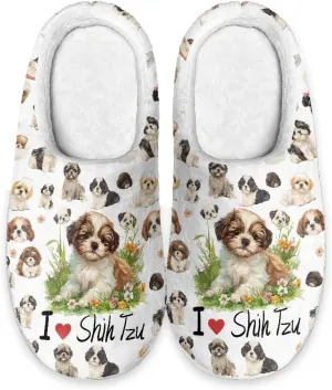 Xoenoiee Men Women Warm Fuzzy Slippers Bedroom Slippers House Shoes Anti Slip Winter Indoor Slippers