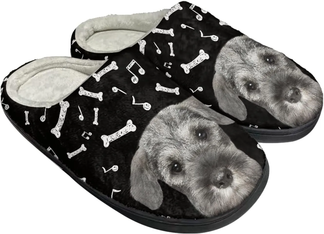 Xoenoiee Men Women Warm Fuzzy Slippers Bedroom Slippers House Shoes Anti Slip Winter Indoor Slippers