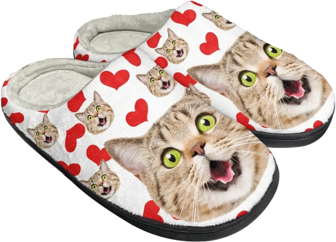 Xoenoiee Men Women Warm Fuzzy Slippers Bedroom Slippers House Shoes Anti Slip Winter Indoor Slippers