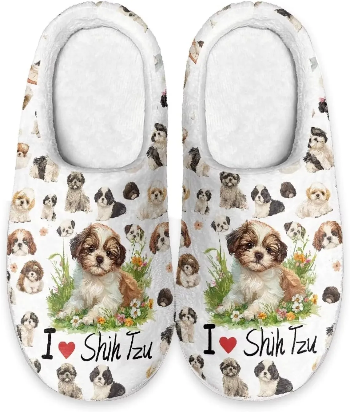Xoenoiee Men Women Warm Fuzzy Slippers Bedroom Slippers House Shoes Anti Slip Winter Indoor Slippers