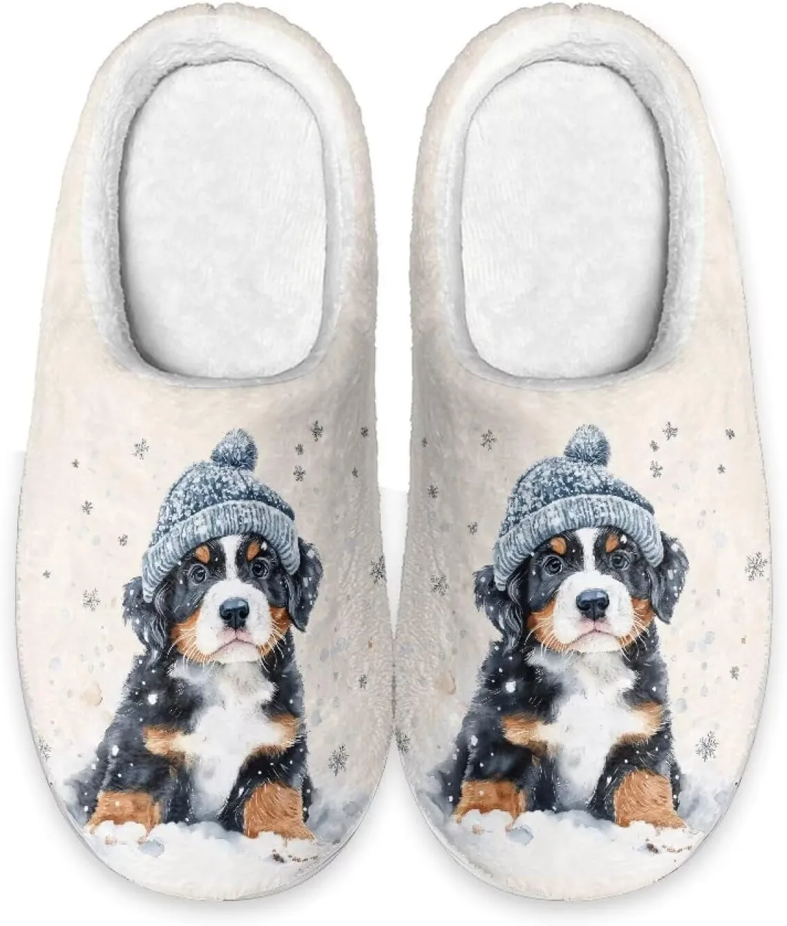 Xoenoiee Men Women Warm Fuzzy Slippers Bedroom Slippers House Shoes Anti Slip Winter Indoor Slippers