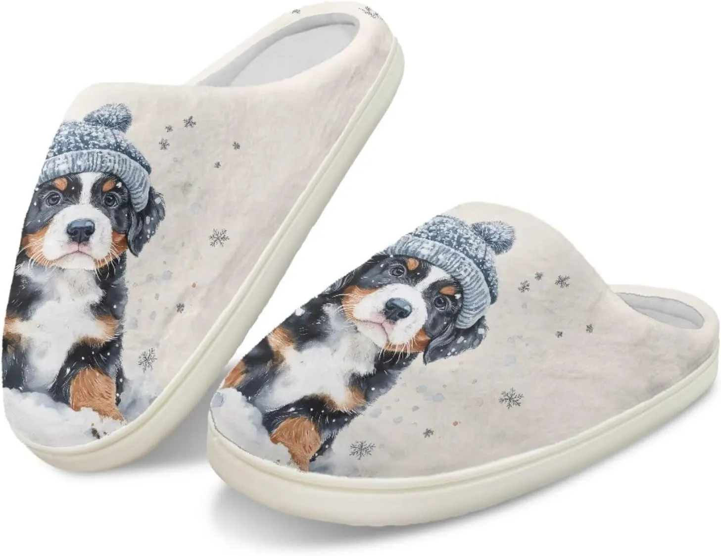 Xoenoiee Men Women Warm Fuzzy Slippers Bedroom Slippers House Shoes Anti Slip Winter Indoor Slippers